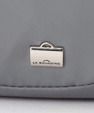 LA BAGAGERIE メタリックドロストポケット　ミニショルダーバッグ グレー