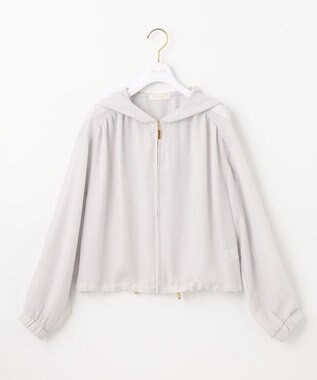 ANY SIS 【接触冷感】シアー パーカー ライトグレー