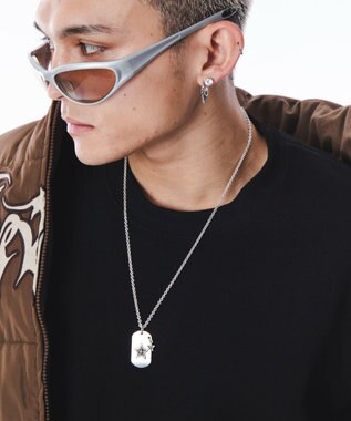 WEGO Mモチーフドッグタグネックレス 柄3