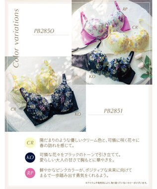 Wing ブラジャー Wing Lesiage サイドすっきり しっかりフィット 【2850シリーズ】 パッド有 ブラ PB2850 ウイング／ワコール クリーム