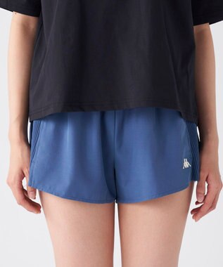 OP／FILA 【Kappa】プリーツ スポーツショートパンツ ブルー
