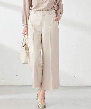 ANY SIS 【保温性あり/洗える】サーモ 2WAYストレッチ ワイドパンツ アイボリー