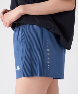 OP／FILA 【Kappa】プリーツ スポーツショートパンツ ブルー