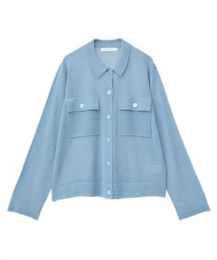 AMERICAN HOLIC シアー襟付きカーディガン Light Blue