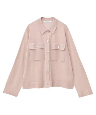 AMERICAN HOLIC シアー襟付きカーディガン Grayish Pink