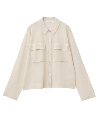 AMERICAN HOLIC シアー襟付きカーディガン Ecru