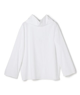 BEIGE， 【洗える】PERRY / コットンロールカラープルオーバーブラウス White