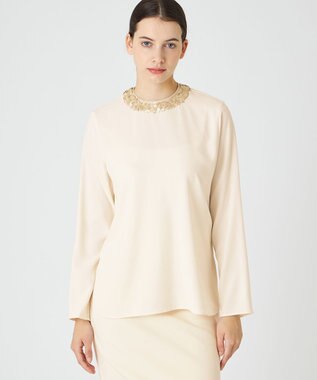 BEIGE， LA VERRERIE / スパンコールブラウス Ecru