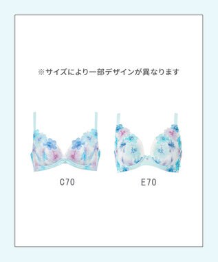 WACOAL 【夏めくブラ】 ブラジャー メッシュ素材(カップ) 吸汗速乾(肌側カップサイド・パッド受け・ワイヤーループ) 背中すっきり レディース BRB465 /ワコール サックス