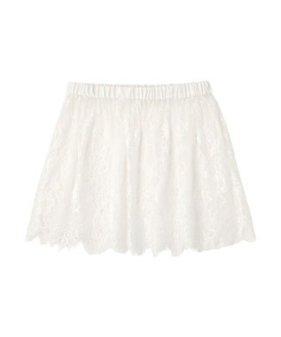 earth music&ecology レースレイヤードスカート Off White