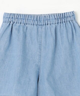 ANY KIDS 裾 スカラップ ショートパンツ デニムブルー