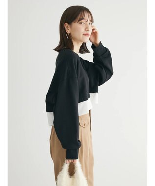 Green Parks ・ＥＬＥＮＣＡＲＥ　ＤＵＥレイヤードウラケプルオーバー Black