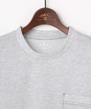 JOSEPH ABBOUD MOUNTAIN 【ゆったり】グリットワッフル アウトドアTシャツ ライトグレー系