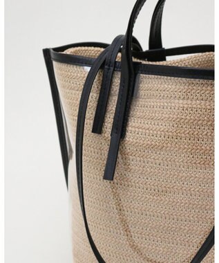 MORROW by thank 【軽量】CECILY OW 2way バッグ 1インナーSET ブラック X N.ラフィア