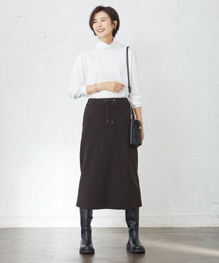 J.PRESS LADIES S タートルジャージー カットソー アイボリー系