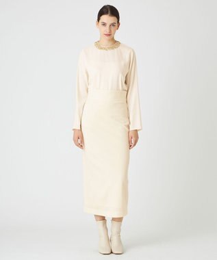 BEIGE， LA VERRERIE / スパンコールブラウス Ecru