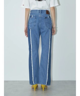 earth music&ecology Ｌｅｅ×ｅ．ｍ．ａ．ｅ　切替デニムフレアパンツ Indigo