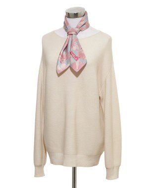 MOONBAT 【シルク100%】FURLA (フルラ) 花柄 シルクプリントスカーフ 65cm×65cm  UV対策 手洗い可能 ローズピンク