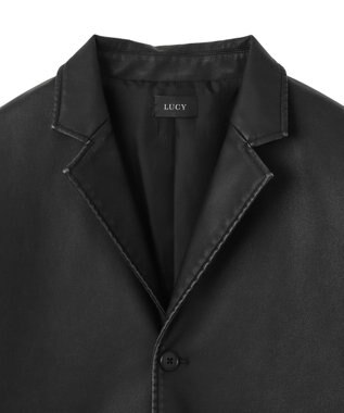 WEGO PUシングルテーラードジャケット ブラック