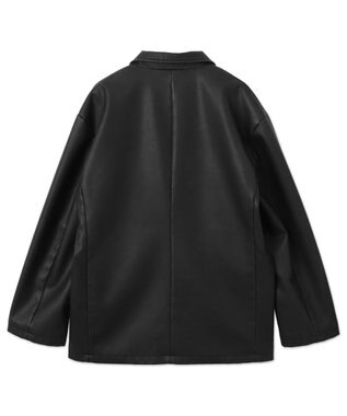 WEGO PUシングルテーラードジャケット ブラック