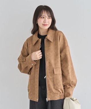 Green Parks ・ＥＬＥＮＣＡＲＥ　ＤＵＥ　スエードポンチブルゾン Camel