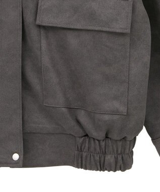 Green Parks ・ＥＬＥＮＣＡＲＥ　ＤＵＥ　スエードポンチブルゾン Charcoal Gray