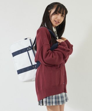 WEGO 【SCHOOLITEM】カラフルスクールバッグ ホワイト