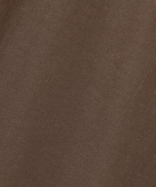 J.PRESS LADIES L 麻シェルドライ ワイド ストレート パンツ ダークブラウンシャンブレー系