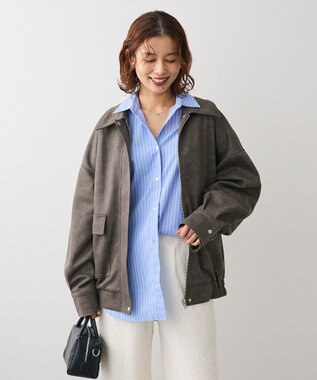 Green Parks ・ＥＬＥＮＣＡＲＥ　ＤＵＥ　スエードポンチブルゾン Charcoal Gray