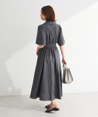 Green Parks ・ＥＬＥＮＣＡＲＥ　ＤＵＥ　スキッパーワンピース Charcoal Gray