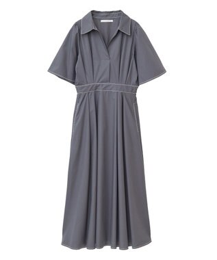 Green Parks ・ＥＬＥＮＣＡＲＥ　ＤＵＥ　スキッパーワンピース Charcoal Gray