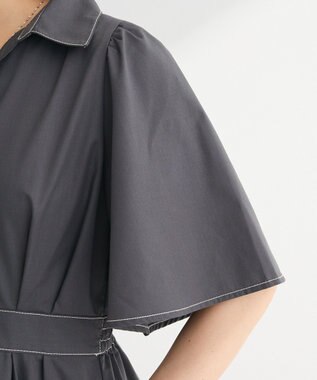 Green Parks ・ＥＬＥＮＣＡＲＥ　ＤＵＥ　スキッパーワンピース Charcoal Gray