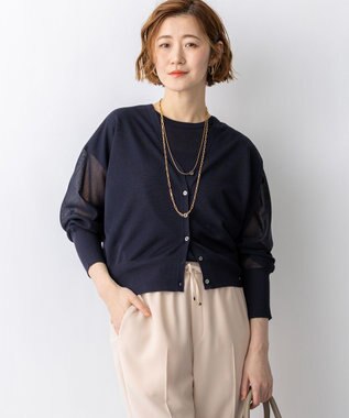 23区 L 【先行予約/WEB&一部店舗限定カラーあり】シャイニーシアー ドルマンスリーブ カーディガン