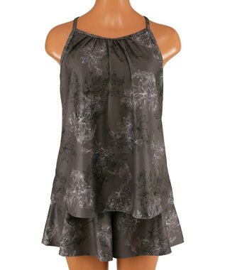 San-ai Resort（三愛水着楽園） タンキニ３点セット　9M・11L　【San-ai Resort（サンアイリゾート）】 チャコールグレー