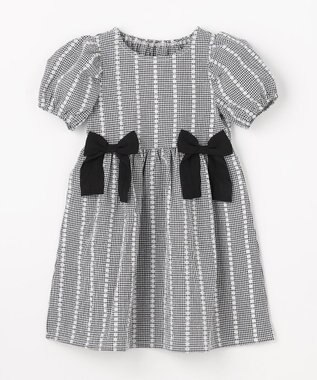 ANY KIDS 【洗濯機可能】サッカー ストライプワンピース ブラック