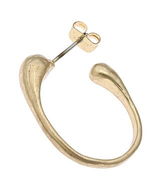 AMERICAN HOLIC 変形フープメタルピアス Silver