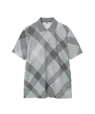 DAKS メガチェック カノコポロシャツ グレー