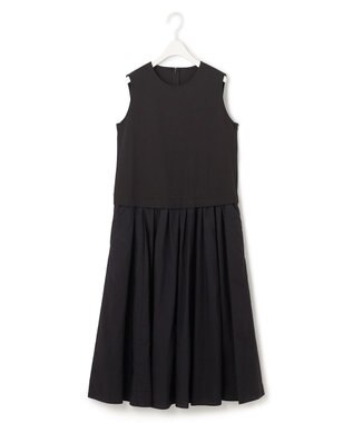 ICB 【人気のため新色追加・洗える】 ジャージコンビドレス ブラック系