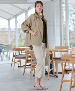 Tiaclasse ボリュームスリーブマウンテンフーディー ベージュ