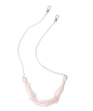 WEGO くしゅくしゅビーズストラップ ピンク