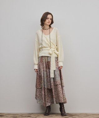 GRACE CONTINENTAL パッチワークプリントスカート