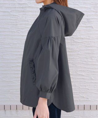 Tiaclasse ボリュームスリーブマウンテンフーディー チャコールグレー