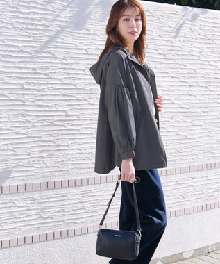 Tiaclasse ボリュームスリーブマウンテンフーディー チャコールグレー