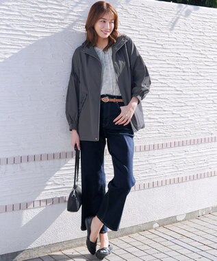 Tiaclasse ボリュームスリーブマウンテンフーディー チャコールグレー