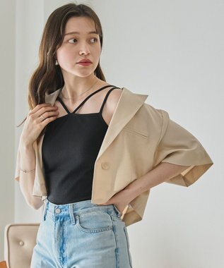 WEGO 【カップ付き】nachumoreホルターネックキャミ ブラック