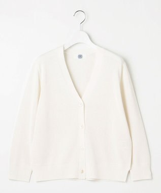 J.PRESS LADIES L 【洗える】リノナチュール Vネック カーディガン ホワイト系