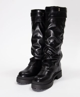 WEGO ベルトカバーロングブーツ ブラック