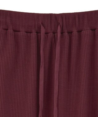 Green Parks 楽ちんＩラインリブスカート Bordeaux