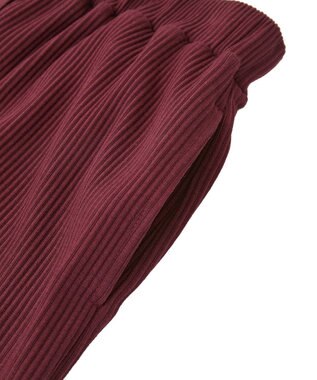 Green Parks 楽ちんＩラインリブスカート Bordeaux