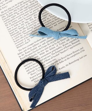 WEGO Lデニムリボンゴム デニム淡色